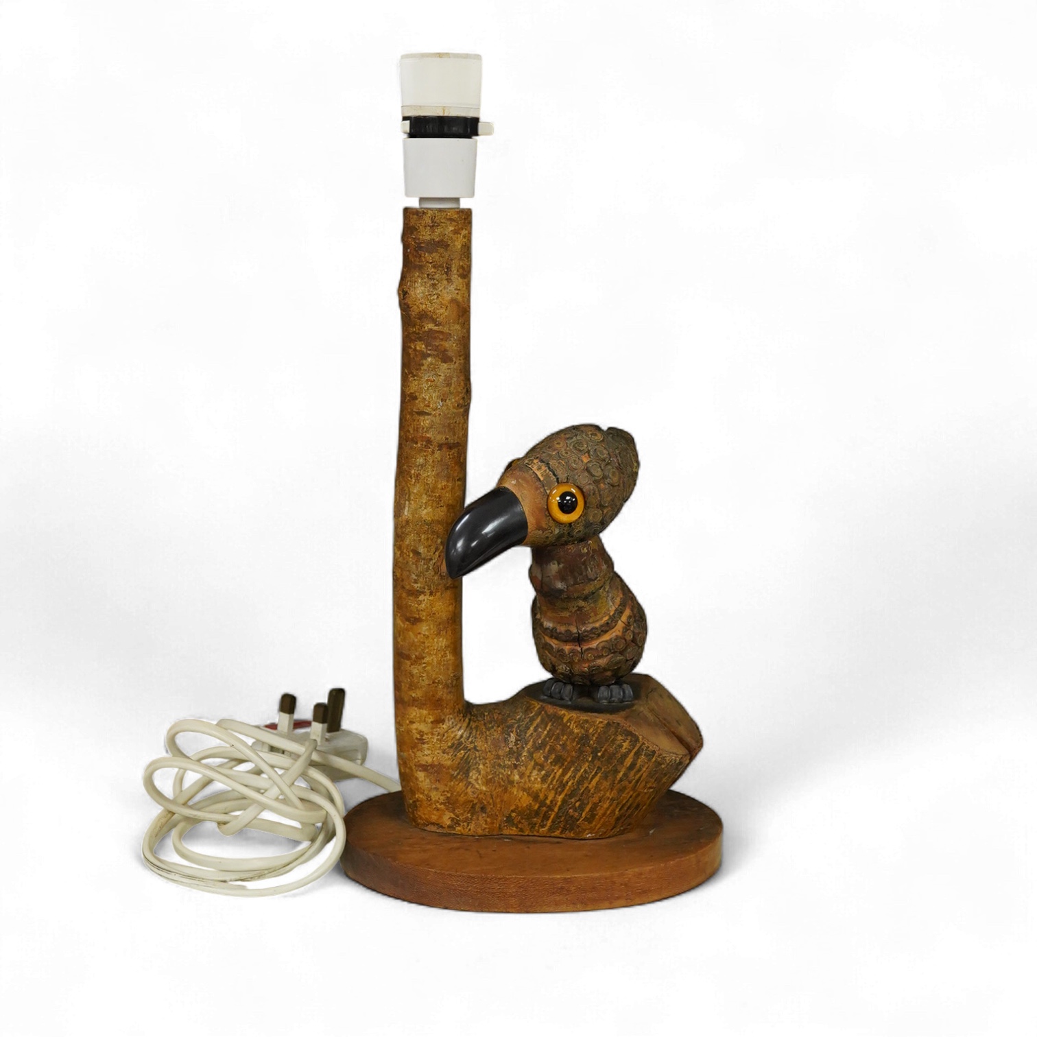 A Henry Howell ‘YZ’ Nut bird table lamp, circa 1920-30's, 35cm high including the fitting